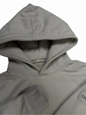 Alo Hoodie Women Large Bone Renown Heavy Oversized Gym Pullover Terry Sweatshirt